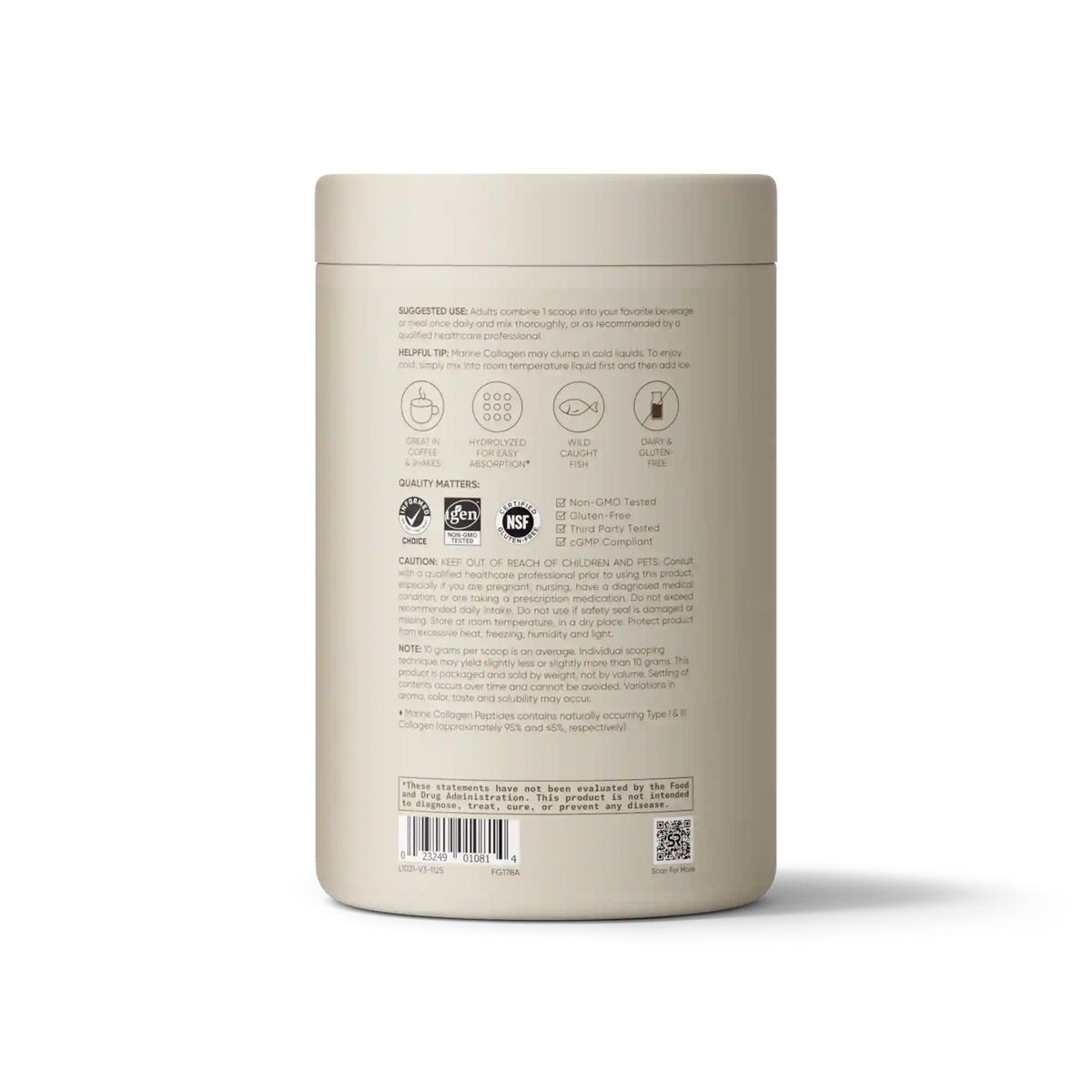 Marine Collagen Peptides (34 Servings) - 12oz