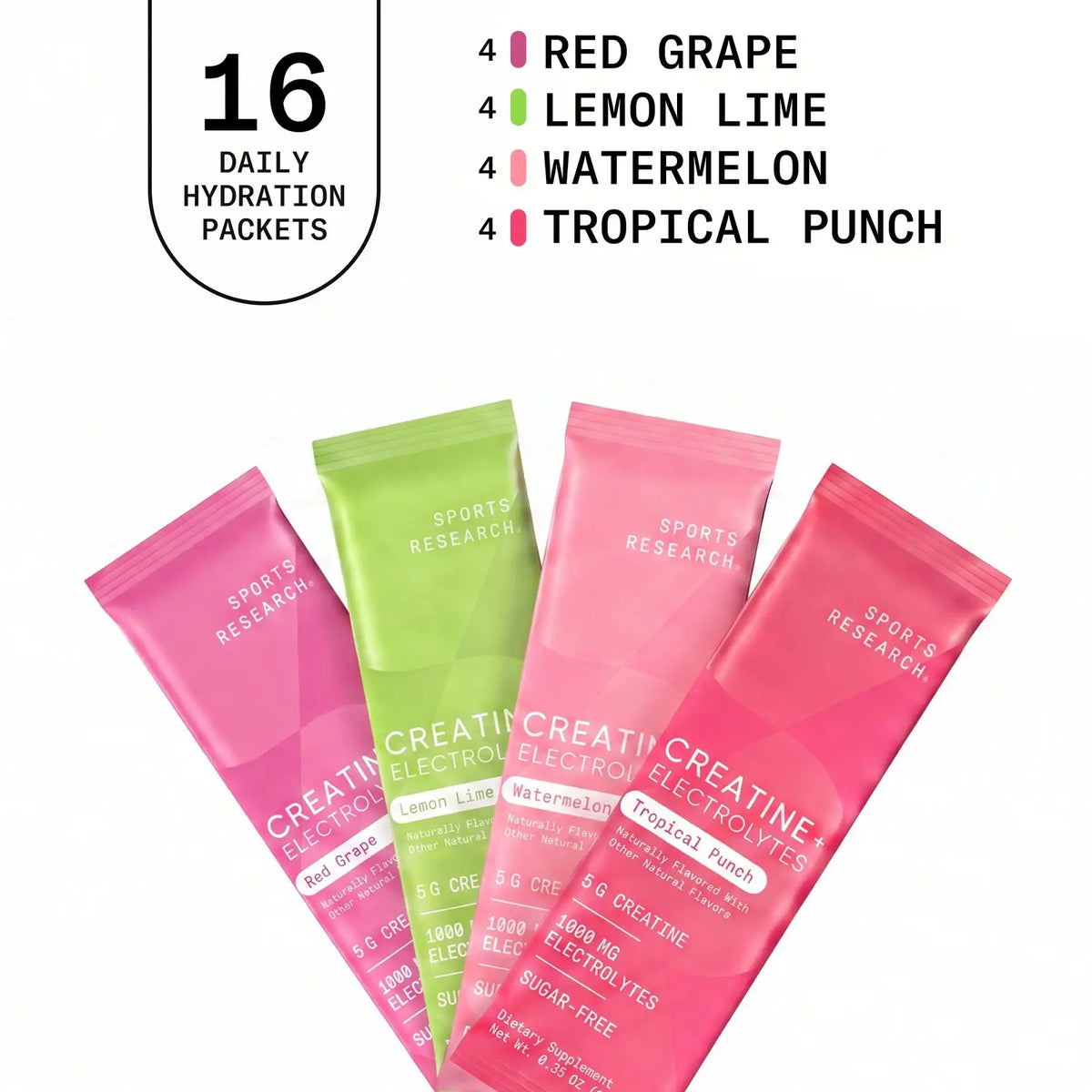 Creatine + Electrolytes Variety Pack (Sugar-Free)